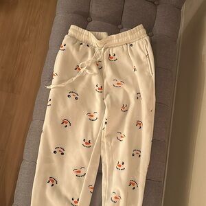 Cozy white pajama pants